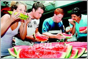 给外国人吃瓜视频大全集,外国友人品尝中国瓜果的欢乐瞬间大盘点